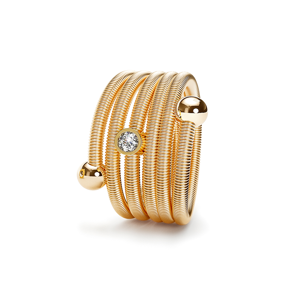 Niessing Colette C Embrace ring 5 windings with setting Niessing Colette C Embrace ring 5 windings with setting