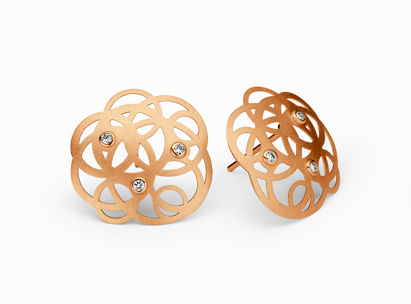 Niessing Roseum ピアス | N274026 | 20 | 20 | Au 750 | Classic Red