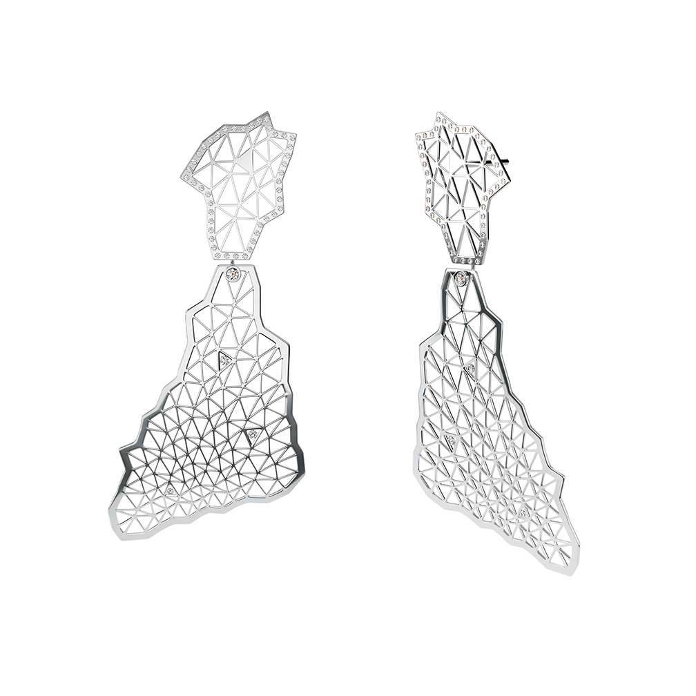 Niessing Topia Vision Triangle ダイヤモンド ピアス