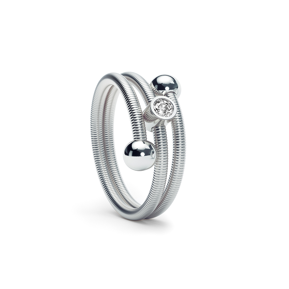Niessing Colette C Embrace ring 2 windings with setting Niessing Colette C Embrace ring 2 windings with setting